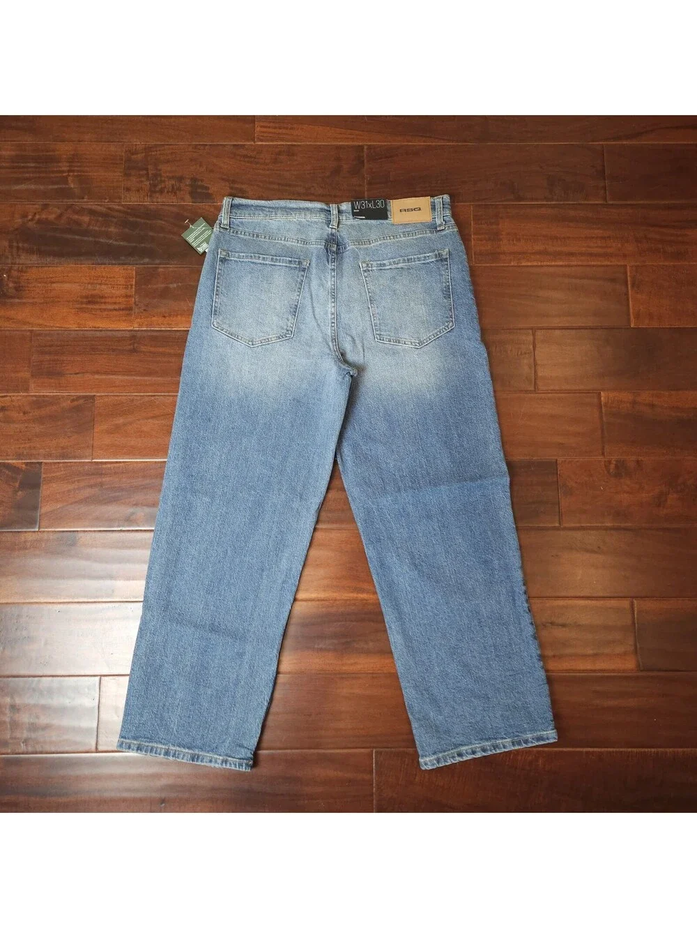 NWT RSQ Men’s Loose Fit Medium Wash Blue Denim Jeans 5-Pocket Straight Leg 31x30